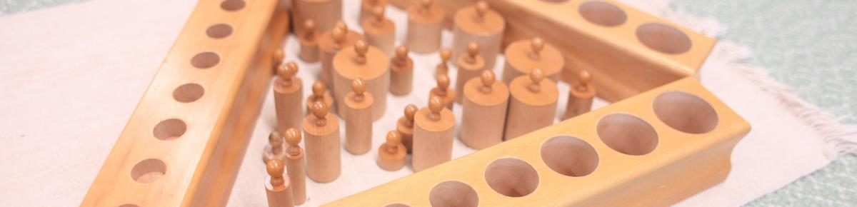 Montessori knobbed cylinder blocks