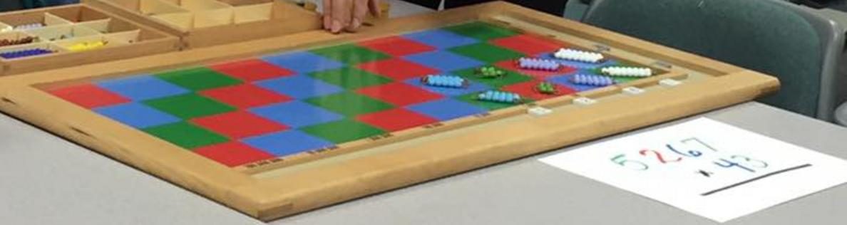 Montessori multiplication bead board